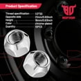 thumbnail image 5 of SPBTAR 1/2x20 Wheel Lug Nuts, 10pcs 1/2-20 Lug Nuts OEM Factory Style One-Piece Silver Solid Chrome Open End Finish Lug Nuts 0.82 inch 21mm Hex 0.63 inch 16mm Tall for Trailers Tire Wheel, 5 of 7