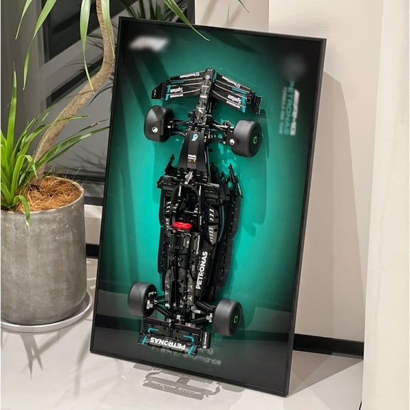 iLuane Display Wallboard for Lego Technic Mercedes-AMG Performance Race Car Building Set 42171, Adult Collectibles Wall Mount, Home or Office Décor, Gradient Color (No Car Included)