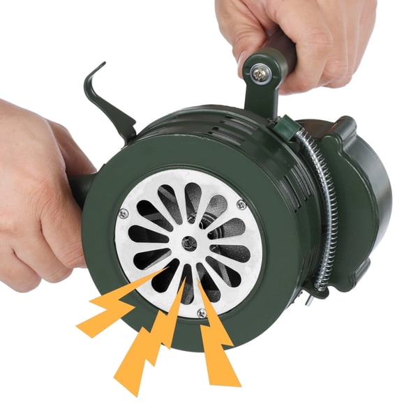 120dB Hand Crank Siren - Emergency Survival Gear, Portable Manual Safety Alarm for Storms & Outdoor Warning with Loud Horn