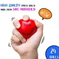 thumbnail image 5 of Heart Stress Balls - Valentines Day Red Hearts 3" Smile Face Squeeze Stress, 5 of 11