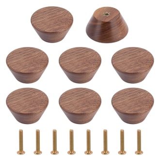 6-Pack Wooden Furniture Knobs – Round Natural Wood Cabinet Handles With Screws, 30mm X 20mm – For Dresser, Drawers, Cabinets