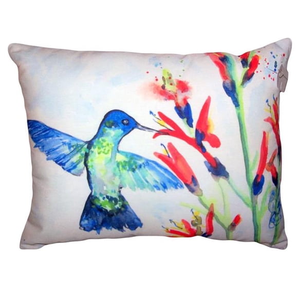 16 x 20 in. Hummingbird & Fire Plant No Cord Pillow
