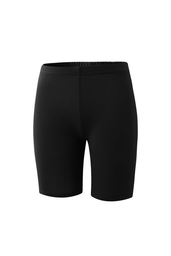 Big Girls Shorts Elastic Waist Stretch Legging Shorts Child Summer Athletic Casual Shorts Black,Sized 9-10