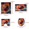 thumbnail image 6 of 4Pcs Soccer Shower Curtain for Boys Bathroom Set - Boys Sports Shower Curtain Set with Bath Mat Toilet Lid Cover Football Shower Curtain with 12 Hooks Boys Bathroom Decor, 70" x 70", 6 of 6
