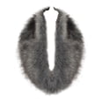 thumbnail image 2 of Naierhg Winter Scarf Women Winter Scarf Fluffy Faux Fur Collar Cozy Warm Thick Decorative Heat Retention Lightweight Washable Soft Shawl Collar Neck Wrap Grey, 2 of 8