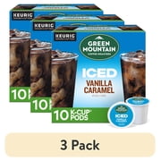 (3 pack) Green Mountain Coffee Roasters, Iced Vanilla Caramel K-Cup Coffee Pods, 10 Count