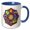 Blue/White, variant on 3drose, Proud New Yorker Man Mandala Art. Stunning Patriotic Gift for Him, 11oz Magic Transforming Mug