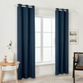 thumbnail image 5 of ZOPZO 100% Blackout Curtains Thermal Insulated, Navy Blue, 42W x 84L Inch, Grommet Drapes Noise Reducing for Bedroom Living Room, 2 Panels, 5 of 6