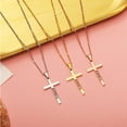 thumbnail image 5 of Men's Women's Cross Custom Name Necklace Silver/Gold/Rose Gold Personalized Cross Pendant Necklace Jewelry Gift for Boyfriend Girlfriends, 5 of 5