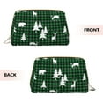 thumbnail image 3 of Xecao Christmas tree green plaid Print Fashion Makeup PVC Bag Large Capacity Travel Cosmetic Bag for Women Organizer Toiletry Clutch, 3 of 8