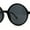 Shiny Black / Black, variant on Round Circle Lens Wizard Plastic Mod Fashion Sunglasses Shiny Black