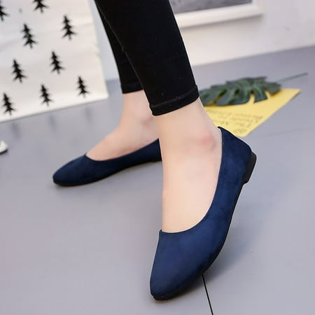 

HIMIWAY Sandals Women Womens Sandals Women Ladies Slip On Flat Shoes Sandals Casual Ballerina Shoes Size Blue 41