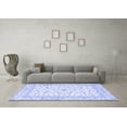 thumbnail image 3 of Ahgly Company Machine Washable Indoor Square Persian Blue Traditional Area Rugs, 8' Square, 3 of 4