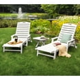 thumbnail image 3 of polywood 3-piece nautical outdoor folding chaise lounge & side table set, 3 of 3
