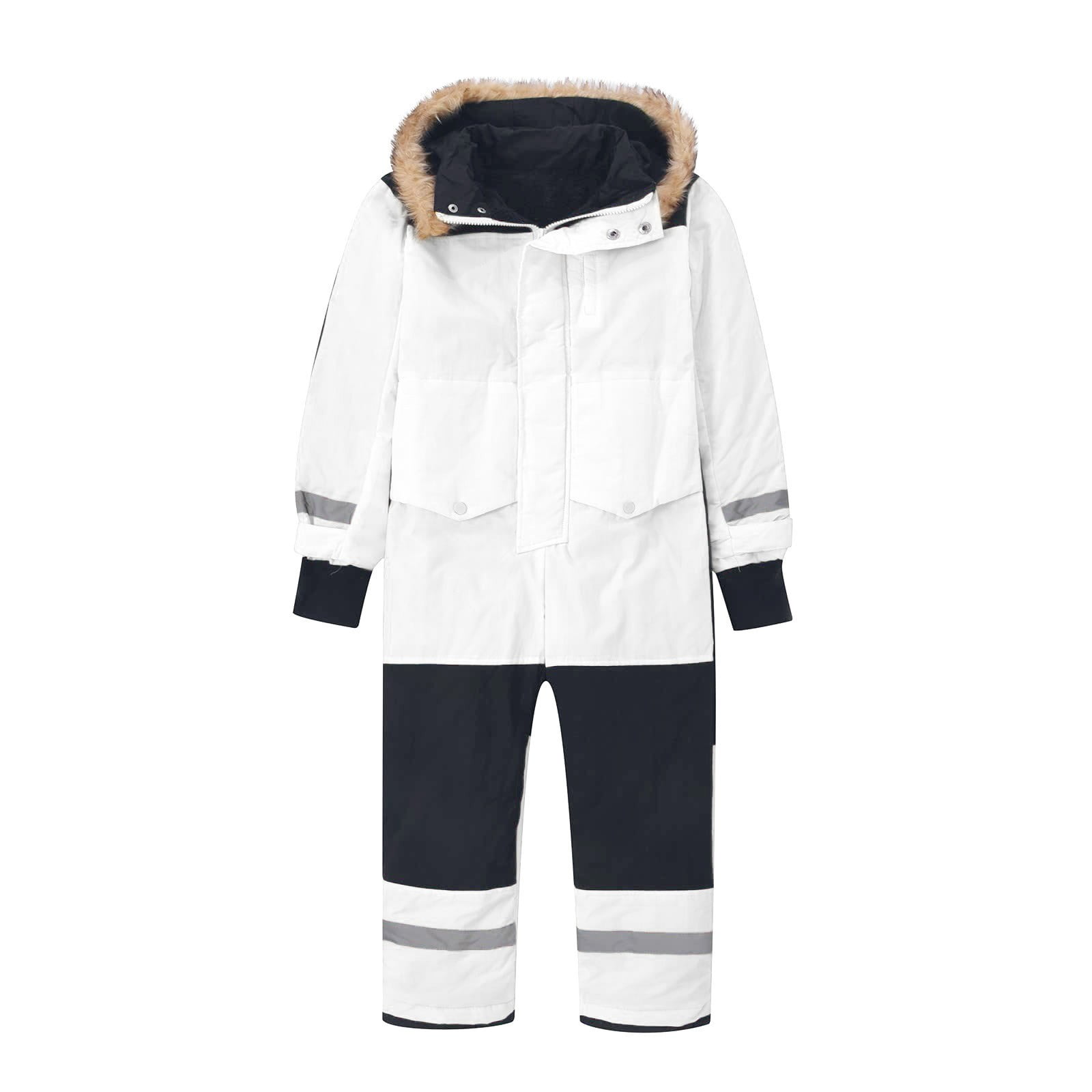 Gubotare Kids Girls Boys Snow Suits One Piece Snowsuits Winter Warm Outdoor Ski Suits Waterproof Windproof Snowboard Jumpsuits Size 12 18 Months (White,12-18 Months)