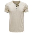 thumbnail image 2 of BOBOGOJP T-shirt de Travail Imprimé pour Hommes Manches Courtes Col Rond Décontracté (Beige,TTG), 2 of 4