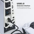 thumbnail image 6 of Uberwith Cooling Fan for PS5 Slim, High-Speed Rotational Cooling System with Blue LED Light, Quiet Cooler Accessories for PS5 Slim Digital & Discs Edition with USB 3.0 Port - White, 6 of 9