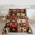 thumbnail image 2 of Homewish Merry Christmas Tree Bedding Comforter Set 2pcs for Kids Teens Adults,Vintage Aesthetic Twin Comforter Sets Microfiber,Xmas Geometric Plaid Breathable Bedding Set,Ultra Soft Home Decor, 2 of 8
