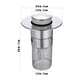 thumbnail image 4 of Tapón para lavabo de baño, tapón para lavabo, filtro de drenaje con núcleo de rebote tipo empuje, tapón para baño, 4 of 8