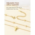 thumbnail image 6 of FindChic Layered Cross Necklace for Women, 14K Gold Plated Cross Pendant Necklace Trendy Beaded Chain Choker Necklaces Christian Faith Jewelry Gifts for Women, 6 of 9
