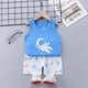 thumbnail image 1 of 12M 55coffeeSummer Cute Cartoon 2pcs Niños Bebé Niños Niñas Chaleco de dibujos animados Top Shorts Pantalones Conjunto Ropa Niños Pijamas Niñas Ropa Conjuntos esquí esquí Gafas de esquí, 1 of 4