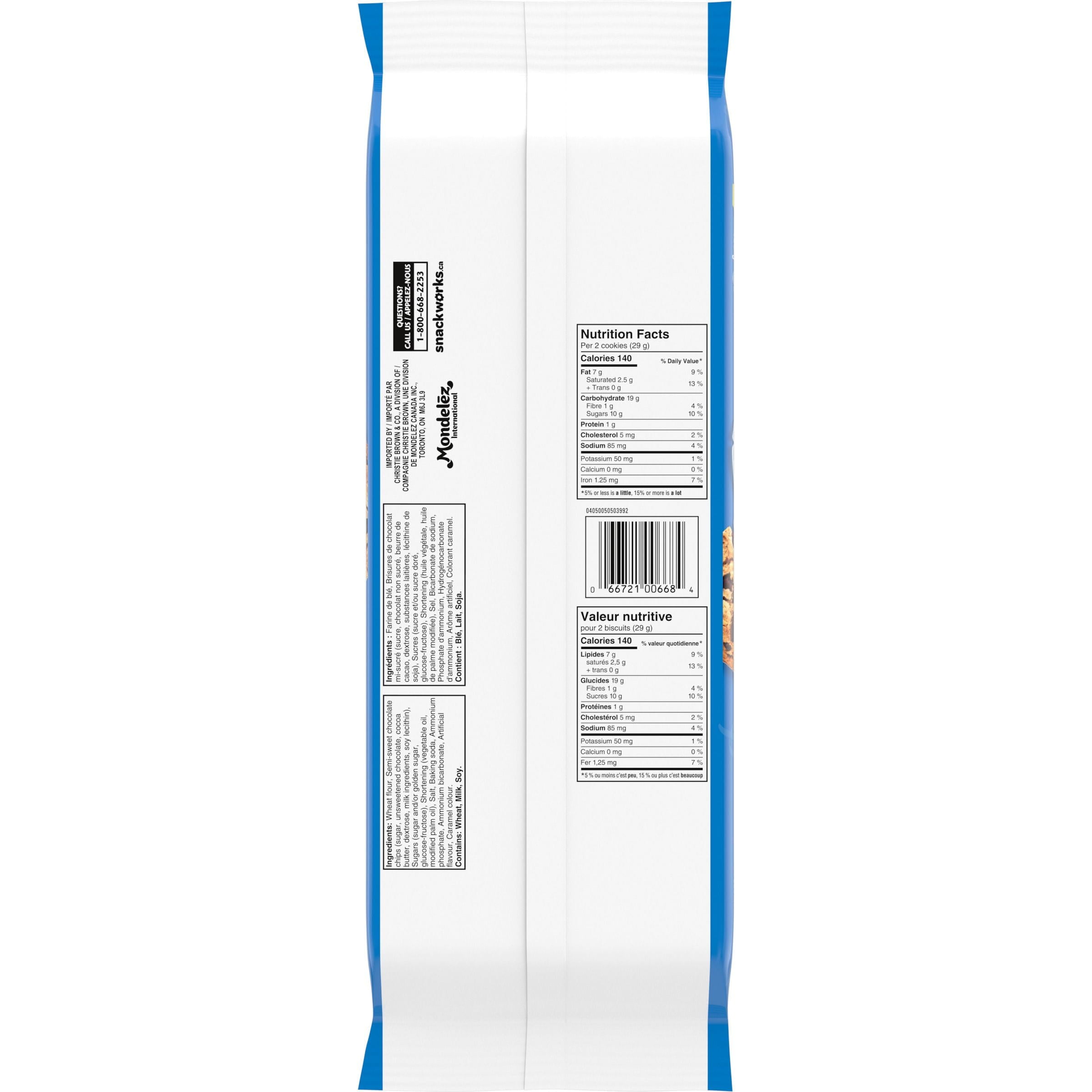 Chips Ahoy! Original Chocolate Chip Cookies, 1 Family Size Resealable Pack
