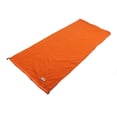 thumbnail image 3 of Saco de dormir con forro polar súper grueso, saco de dormir suave, manta para acampar, viajar, mochilero, naranja rojizo, 3 of 10