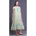 thumbnail image 3 of Bimba Turquoise Green Flower Floral Sleeveless Night Gown for Womens Cotton Printed Nightwear Ladies Sleepwear XXX-Large, 3 of 6