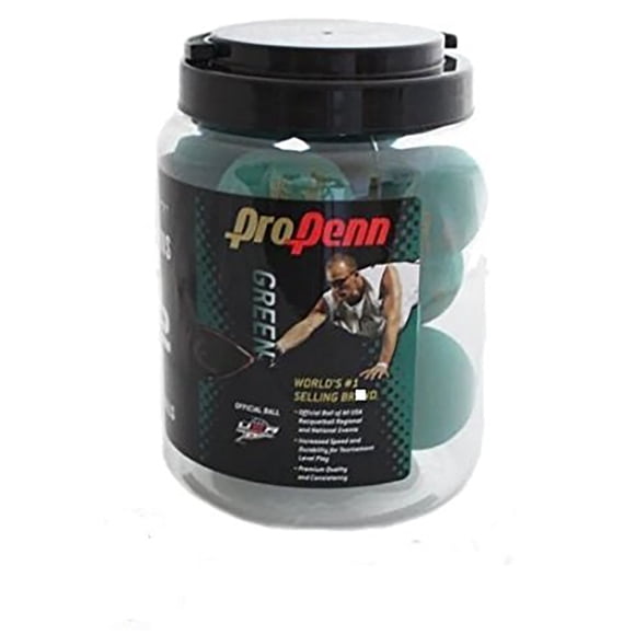Jarra Penn Pro Penn Green para pelotas de ráquetbol (12 bolas)
