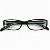 Women's Rx'able Eyeglasses, FM11100 Black/Crystal