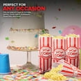 thumbnail image 7 of Stock Your Home 2 oz Paper Popcorn Bags Bulk (100 Pack) Large Red & White Pop-Corn Bag Disposable, 7 of 7