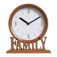 thumbnail image 2 of GUOOL 2Pcs Table Clocks Shelf Family Decorative Easy to Read Mantel Clocks Non Ticking Brown Deep Gray, 2 of 9