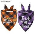 thumbnail image 2 of 2 Pcs Bandanas pour Chien Halloween, Foulard en Forme de Cerf à Carreaux Triangle Compatible avec Hall, 2 of 5
