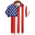 thumbnail image 4 of ALLLIST Going Out Tops for Men Collared Short Sleeve Independence Day Printed Button T-Shirts Casual Men's Polo Shirts, 4 of 4