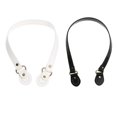thumbnail image 1 of Juego de 2 asas para bolso de mujer, cordón de cuero, asa para bolso, correa para el hombro, correas, accesorios para bolso, negro + blanco Zulema Correas de bolso de bricolaje, 1 of 8