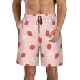 thumbnail image 1 of Balery Hand Drawn Strawberry Traje de Baño Estilo Hawaiano para Hombre, Shorts de Secado Rápido con Bolsillos-Large, 1 of 6