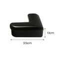 thumbnail image 6 of Tnobhg 4Pcs Furniture Corner Protector Anti-collision Baby Proof Soft PVC Self-adhesive Table Sharp Edges Corner Guard Protective Cover Kit, 6 of 8