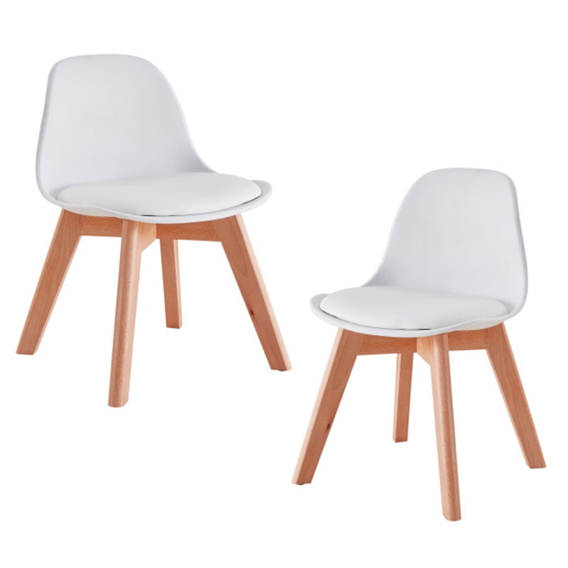 Set of 2 Modern Style Chair Dining Chairs, Shell Lounge Plastic Chair