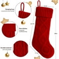 thumbnail image 7 of Vorkoi Christmas Stockings, 18 Inches Large Size Twist Knitted Stockings Gifts for Xmas Family Holiday Party Decorations, 7 of 7