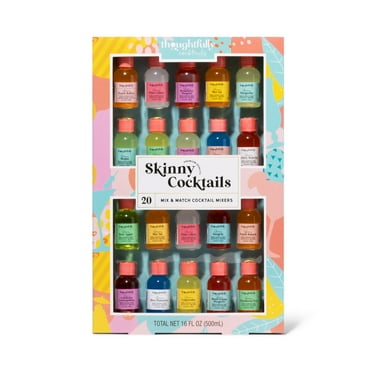 Thoughtfully Cocktails, Mix and Match Skinny Cocktail Mixers Gift Set, Set of 20 (Contains NO Alcohol)