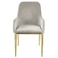 thumbnail image 3 of ACME Barnard Side Chair in Gray and Mirrored Gold (Set of 2), 3 of 9