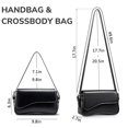 thumbnail image 2 of Bolso Geelyda Y2K de cuero vegano negro 25x16x7 cm, 2 of 8
