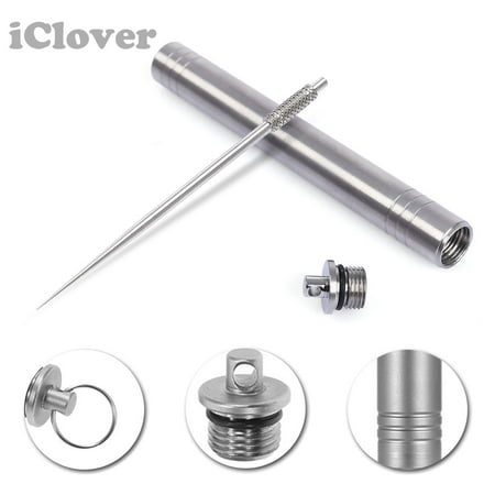 Waterproof Titanium Toothpick Holder Container Case Pocket IClover Ultralight Travel Kit Metal Key Chain Reusable Hiking Camping Outdoor EDC