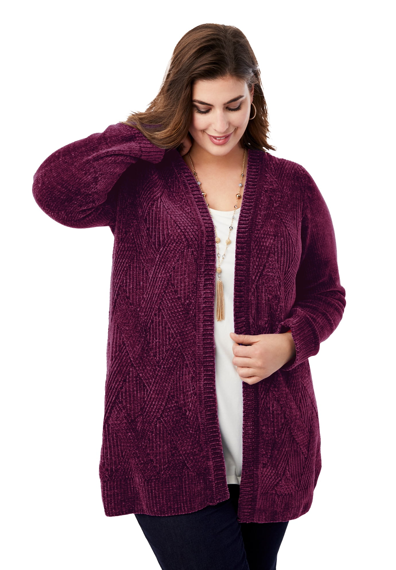 chenille cardigan sweater