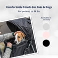 thumbnail image 6 of TRIXIE 3-Wheeled Foldable Dog & Cat Stroller with Canopy and Storage Compartments, Black, 6 of 9