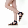 thumbnail image 3 of Dream Pairs Women's Platform Wedge Sandals JIMMIE NAVY Size 5, 3 of 6