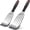 Gray, variant on Fish Spatula Turner Set of 2, Heat Resistant Silicone Edge Slotted Fish Spatulas for Nonstick Cookware, Flexible and Thin Stainless Steel Kitchen Cooking Spatula Flipper for Fish, Egg, Pancake