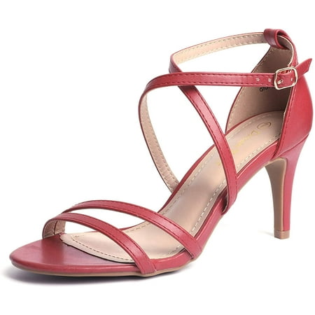 

Wedding Party Dress Shoes Ankle Strap High Heel Sandals Gigi Nude/Nubuck Size 7.5