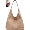 thumbnail image 7 of Slouchy Hobo Bag, 2026 New Suede Tote bag for Women, Vegan Leather Crescent Handbag Purse for Casual Travel, 7 of 7