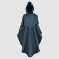 thumbnail image 5 of LEKODE steampunk costume for woman capes for adults cloak with hood women waterproof cloak Hooded Medium Women Cape Vintage Overcoat Fashion Button Cloak Woolen Coat Cloak Dark Blue 2XL, 5 of 7